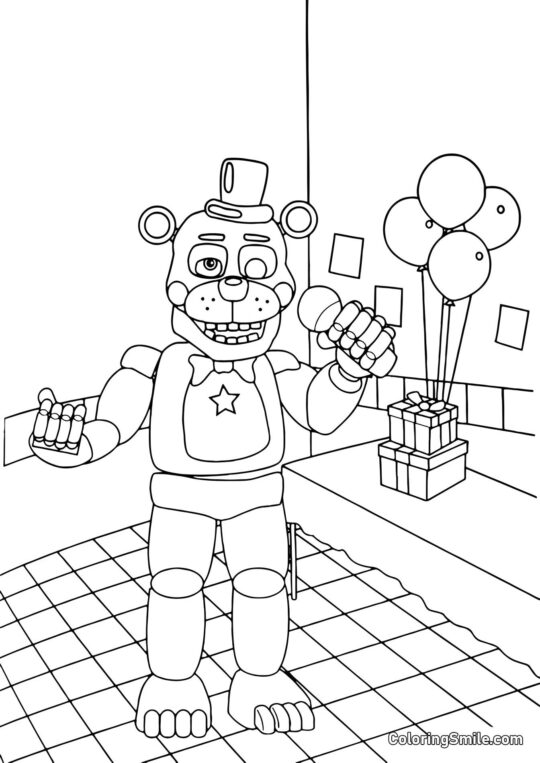 Lefty de FNAF - Página para Colorir