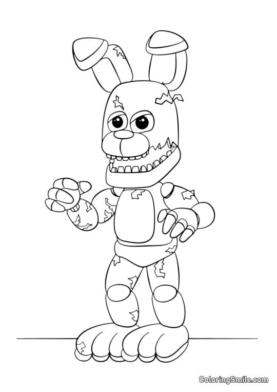 Bonnie Usada de FNAF - Página para Colorir