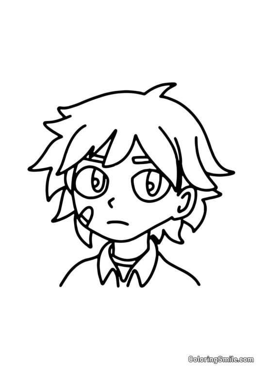 Gregory de FNAF - Página para Colorir