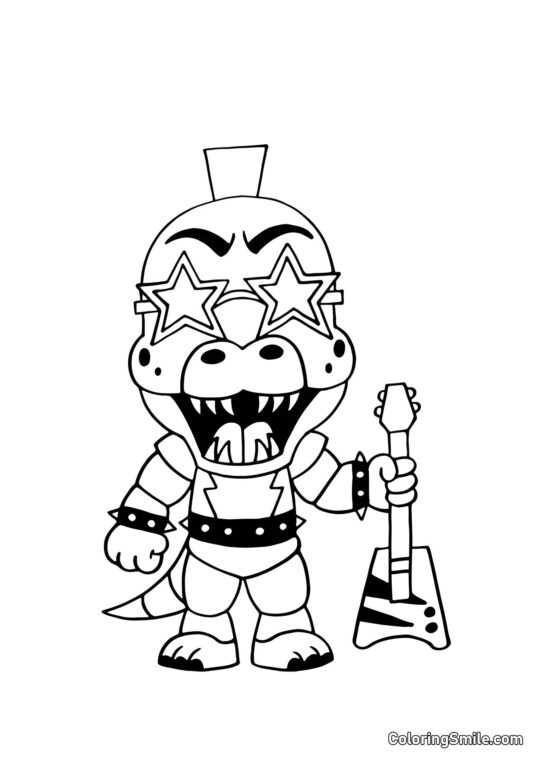 Monty de FNAF Security Breach - Página para Colorir