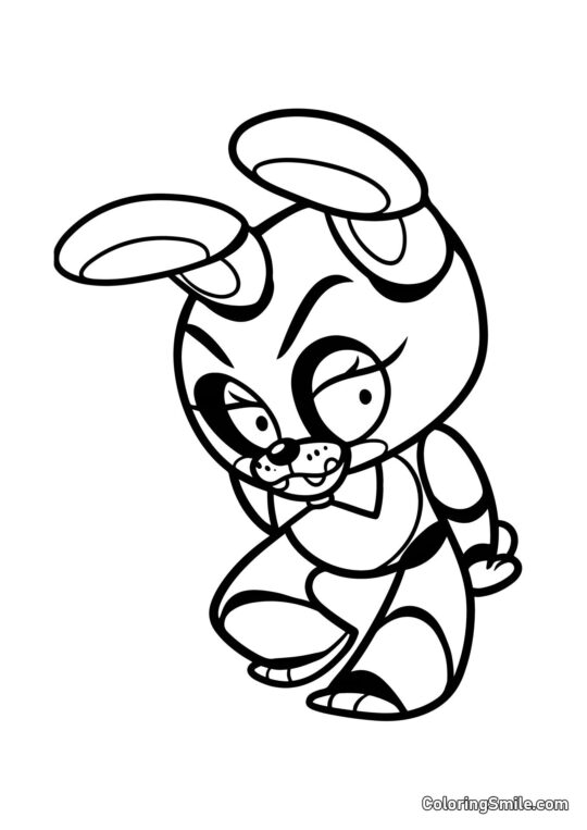 Chibi Toy Bonnie - Página para Colorir