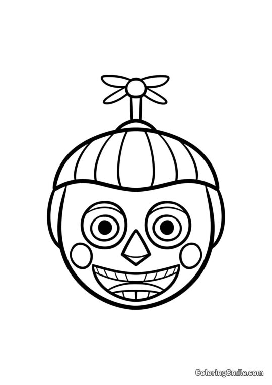 Retrato do Garoto Balão - Página para Colorir