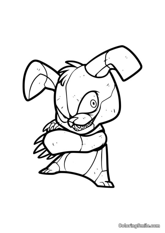 Bonnie Astuta de FNAF - Página para Colorir