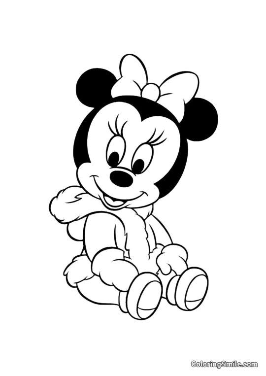 Bebê Minnie Bebê Minnie - Página para Colorir