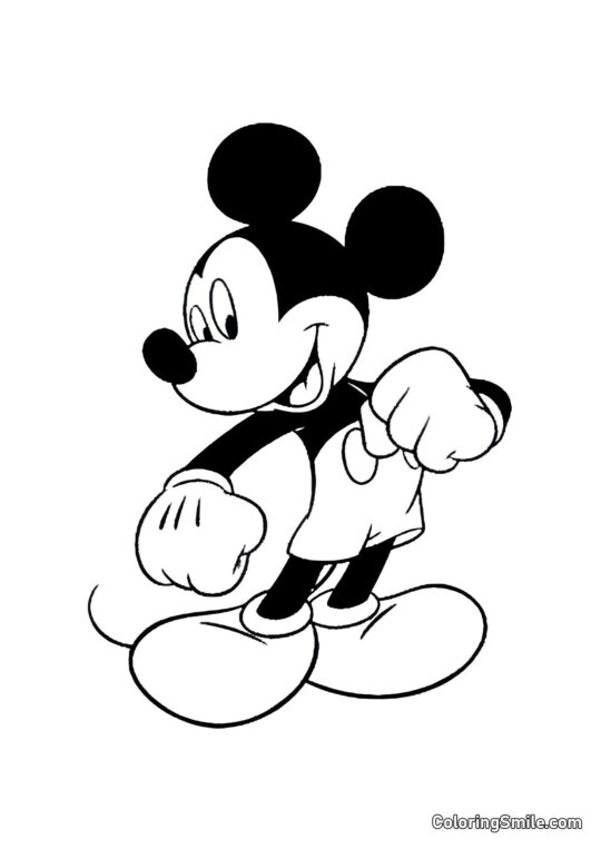 Mickey Mouse sorrindo Mickey Mouse sorrindo - Página para Colorir
