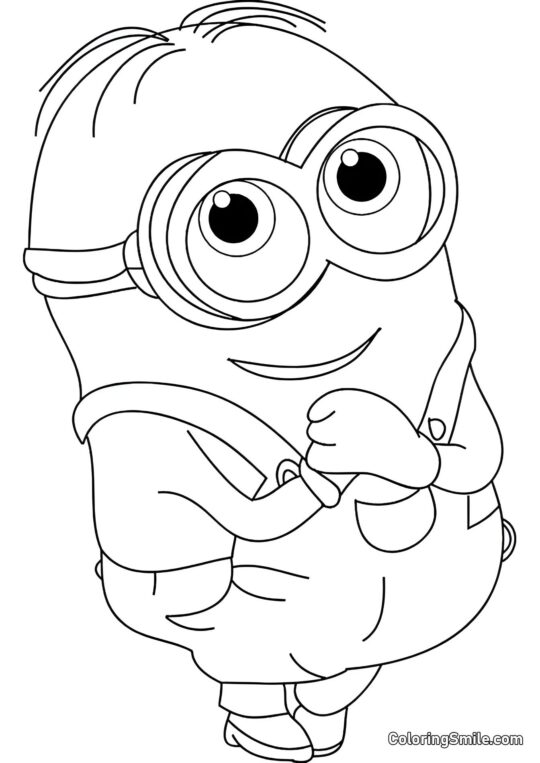 Minion Pedindo Perdão - Página para Colorir