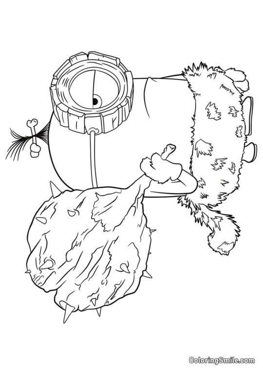 Minion Pré-histórico - Página para Colorir