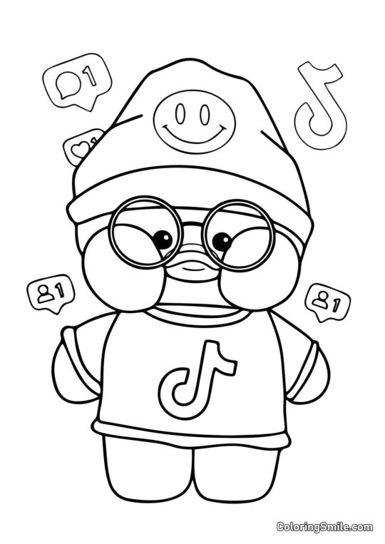 Lalafanfan TikTok - Página para Colorir
