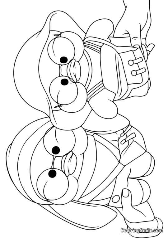 Dois Patos Lalafanfan brincando juntos - Página para Colorir