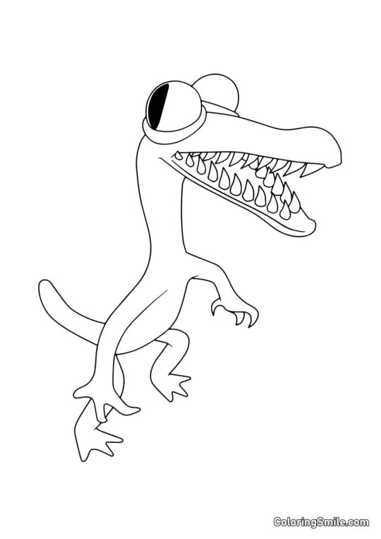 Laranja dentado dos Rainbow Friends - Página para Colorir