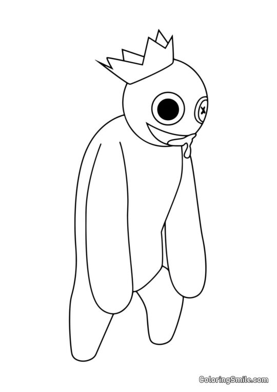 Azul em busca de um jogador - Página para Colorir