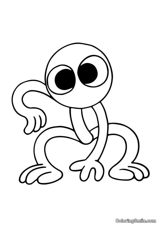 Roxo dos Rainbow Friends - Página para Colorir