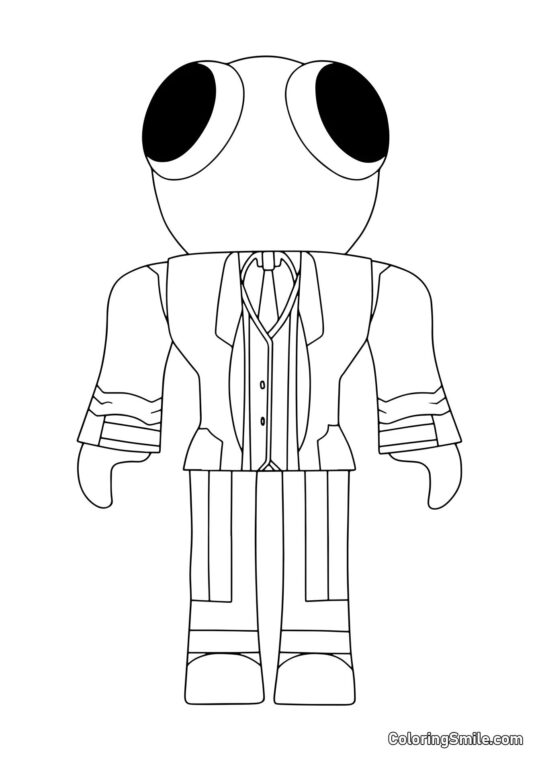 Vermelho dos Rainbow Friends - Página para Colorir