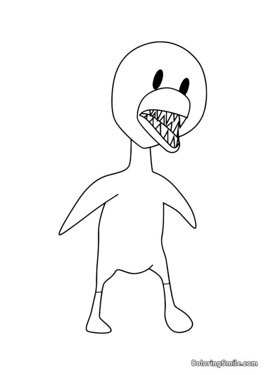 Pintinho amarelo dos Rainbow Friends - Página para Colorir