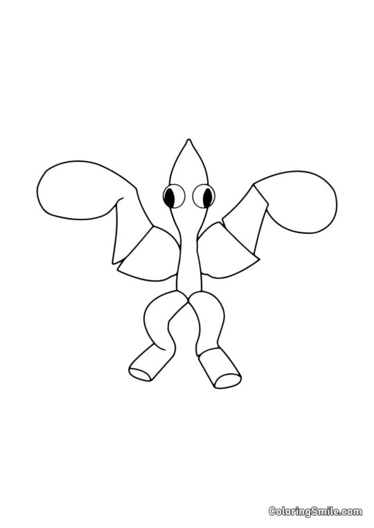 Azul claro dos Rainbow Friends - Página para Colorir