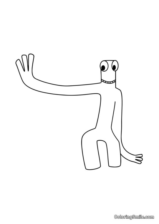 Verde cumprimenta - Página para Colorir