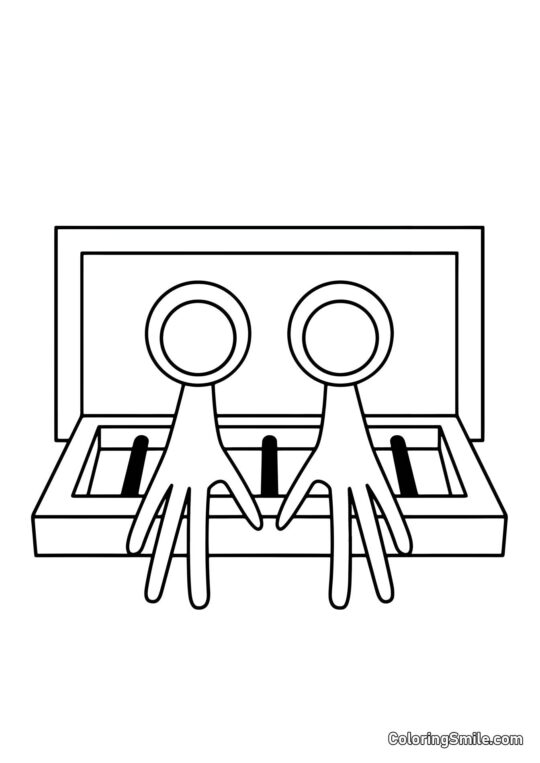 Roxo sentado na ventilação - Página para Colorir