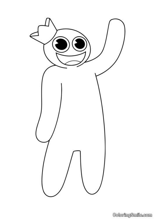 Azul acena - Página para Colorir