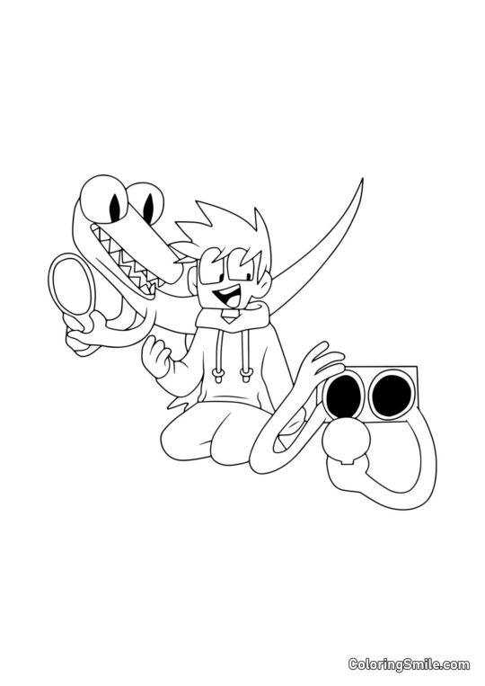 Laranja e Roxo com um jogador - Página para Colorir