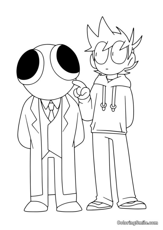 Vermelho e jogador - Página para Colorir