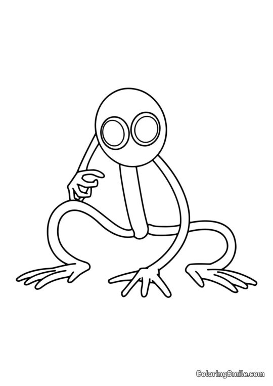 Roxo dos Rainbow Friends - Página para Colorir