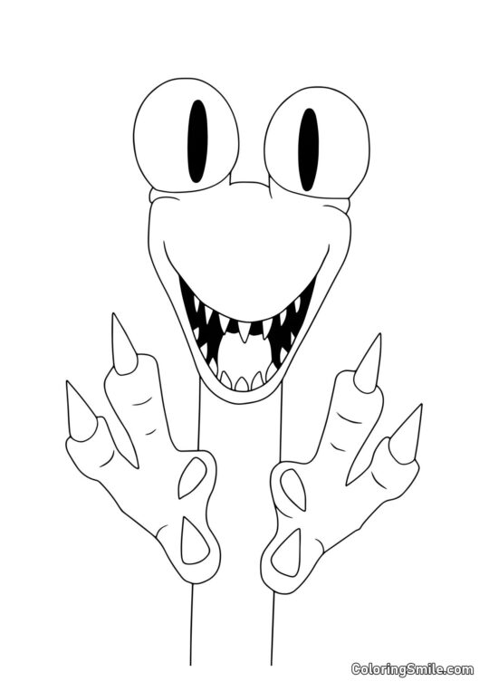 Laranja com garras grandes - Página para Colorir