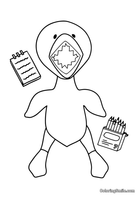 Amigo amarelo inteligente - Página para Colorir