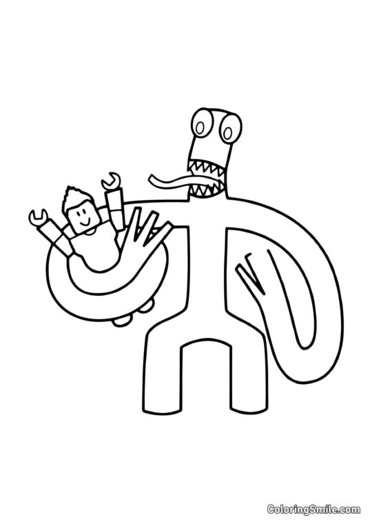 Verde pegou o jogador - Página para Colorir