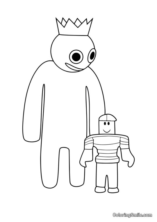 Azul e jogador - Página para Colorir