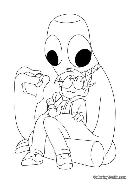 Jogador alimenta o Verde - Página para Colorir