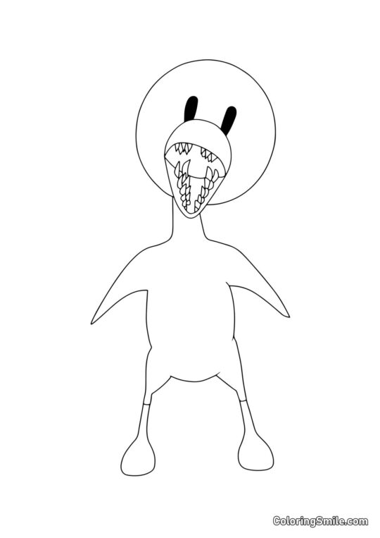 Amarelo dos Rainbow Friends - Página para Colorir