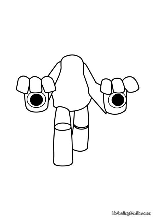 Branco dos Rainbow Friends - Página para Colorir