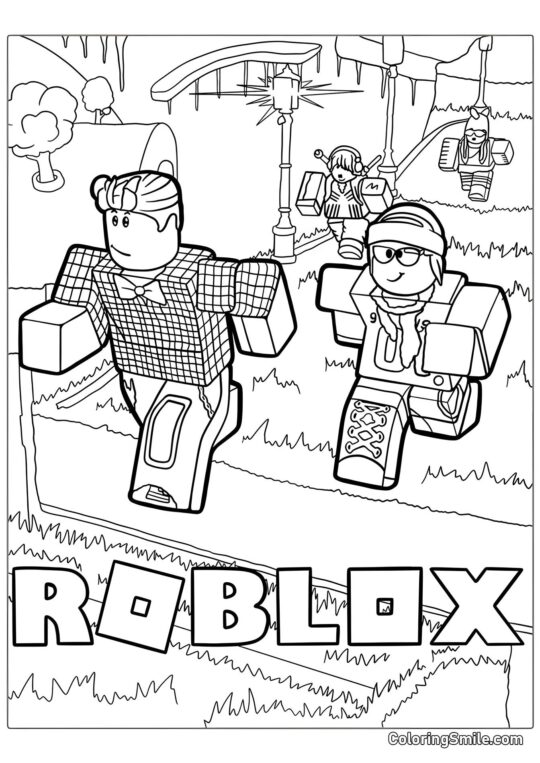 Correndo Roblox - Página para Colorir