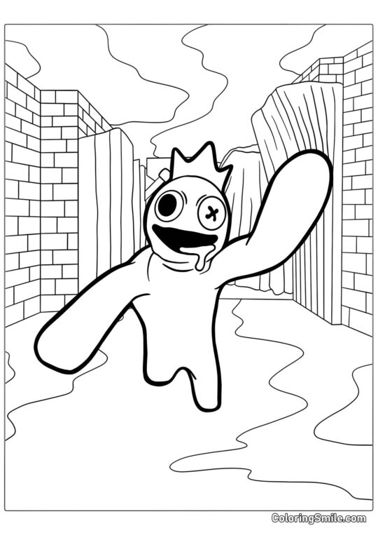 Roblox Amigos Arco-íris - Página para Colorir