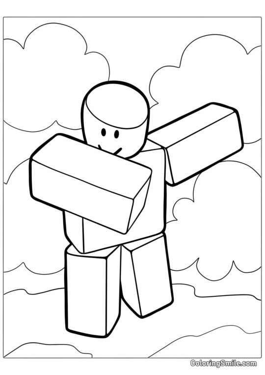 Dabbing Roblox - Página para Colorir