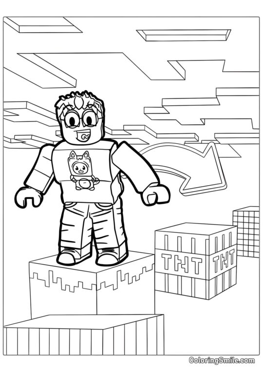 Roblox Minecraft - Página para Colorir