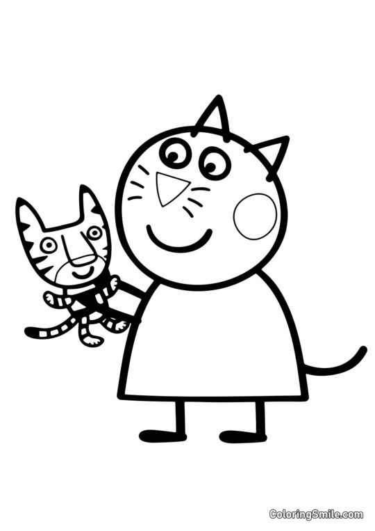 Gatinha Doce - Página para Colorir