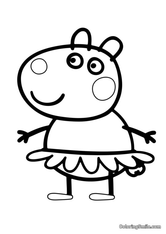 Susi – Melhor Amiga da Peppa - Página para Colorir