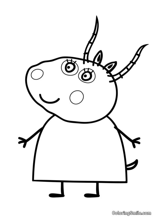 Madame Gazela - Página para Colorir