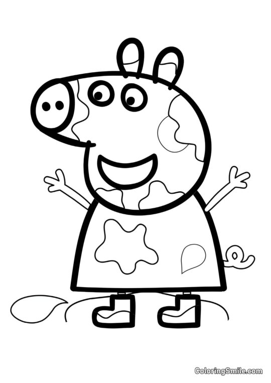 Peppa Desorganizada - Página para Colorir
