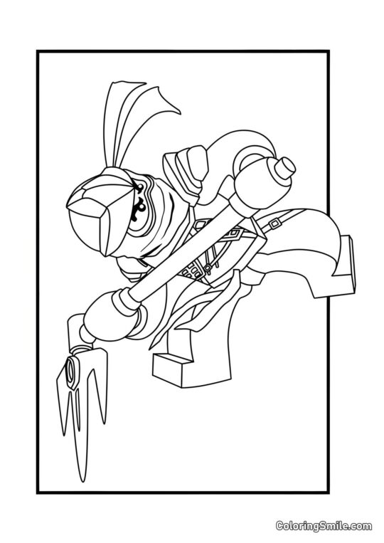 Cole – Ninja da Terra Cole – Ninja da Terra - Página para Colorir