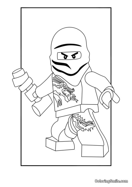Ninjago Zane Ninjago Zane - Página para Colorir