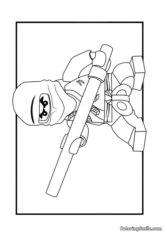 Ninja Negro Ninja Negro - Página para Colorir