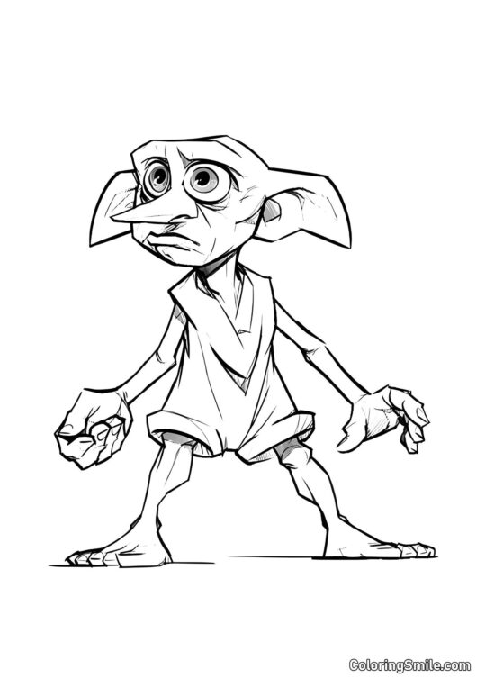 Dobby em tamanho real Dobby em tamanho real - Página para Colorir
