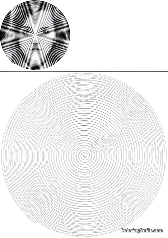 Hermione Granger espiral Hermione Granger espiral - Página para Colorir