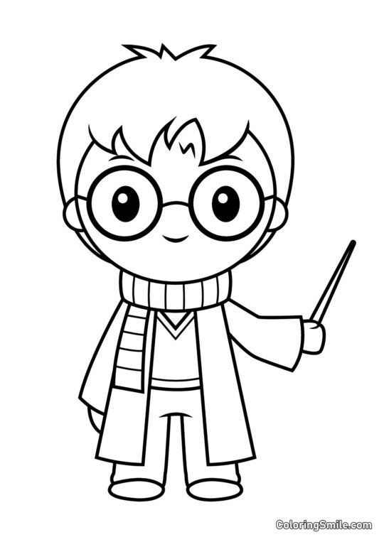 Harry Potter para crianças pequenas Harry Potter para crianças pequenas - Página para Colorir