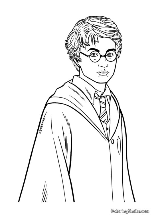 Harry Potter, o poderoso bruxo Harry Potter, o poderoso bruxo - Página para Colorir