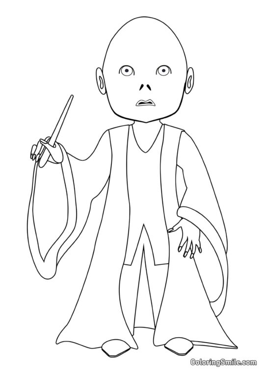 Voldemort de desenho animado Voldemort de desenho animado - Página para Colorir