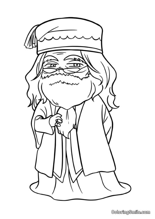 Chibi Dumbledore Chibi Dumbledore - Página para Colorir