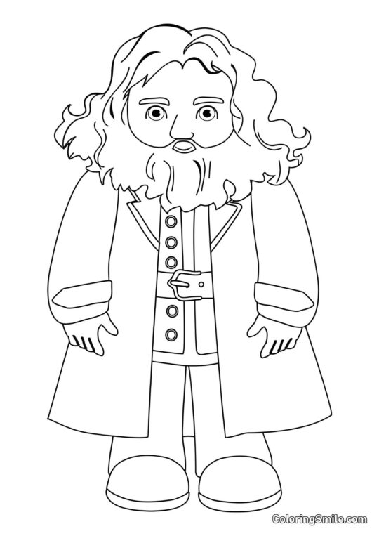 Rubeus Hagrid de desenho animado Rubeus Hagrid de desenho animado - Página para Colorir
